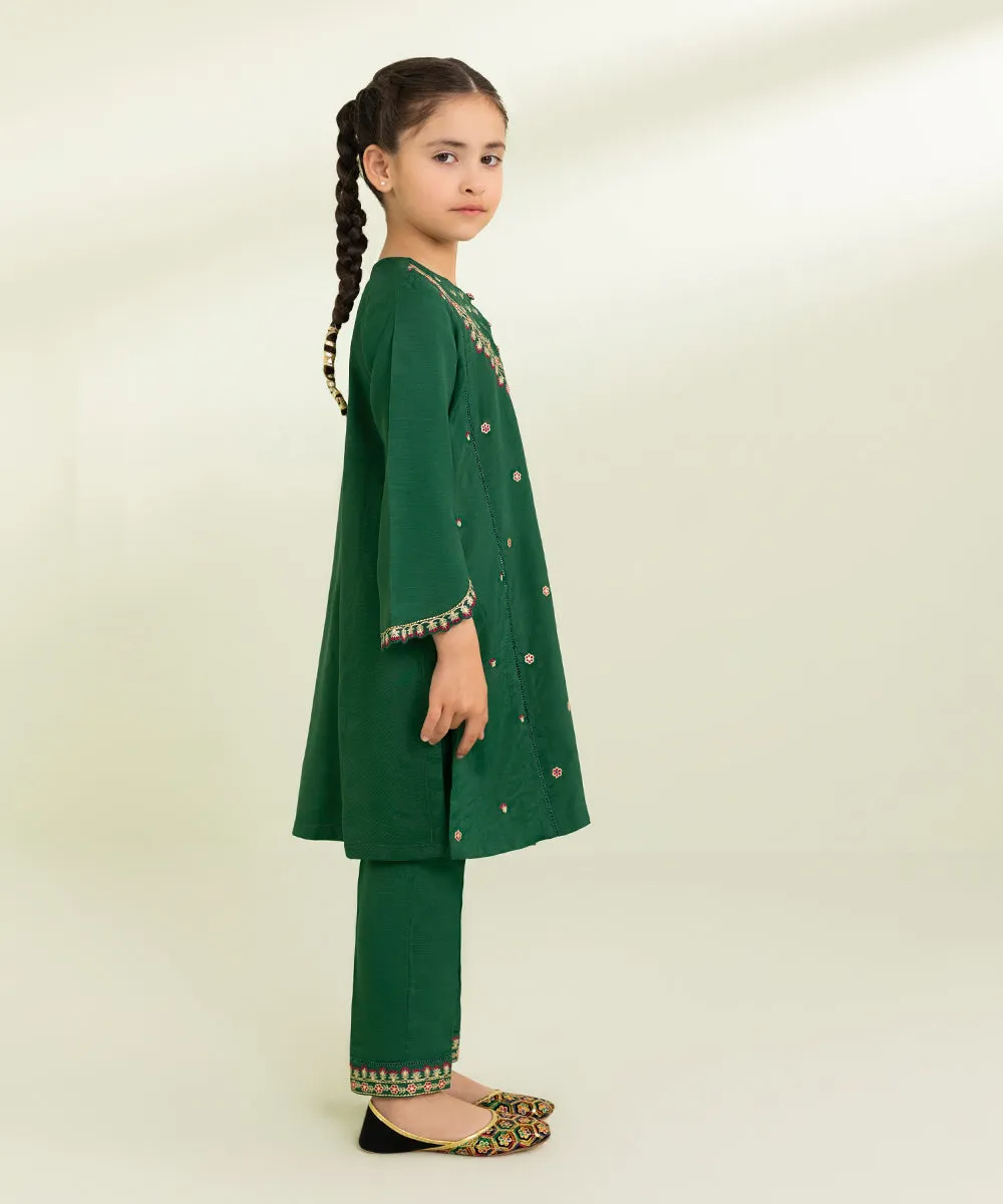 2 Piece - Embroidered Jacquard Suit