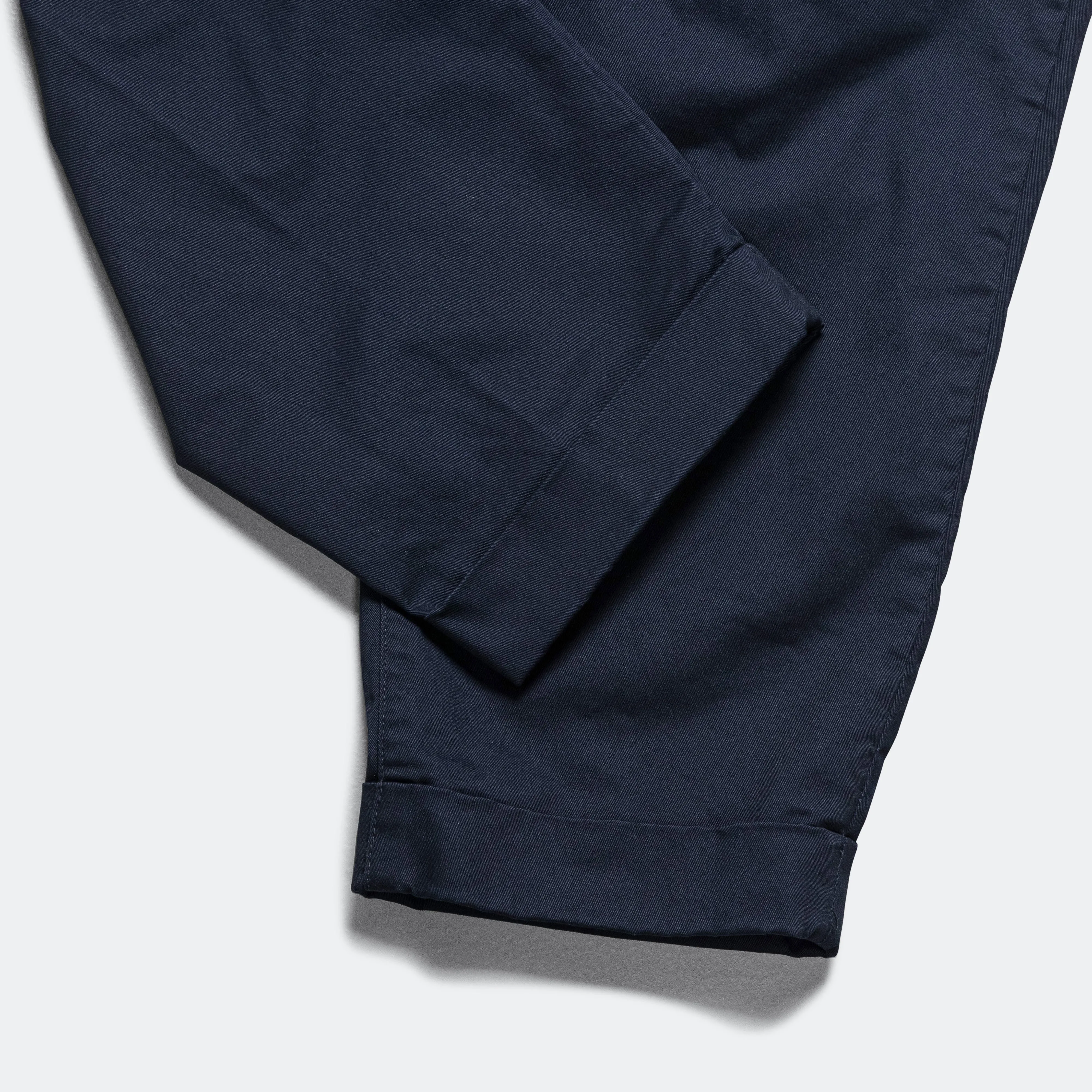 2 Pleat Twill Pants - Navy