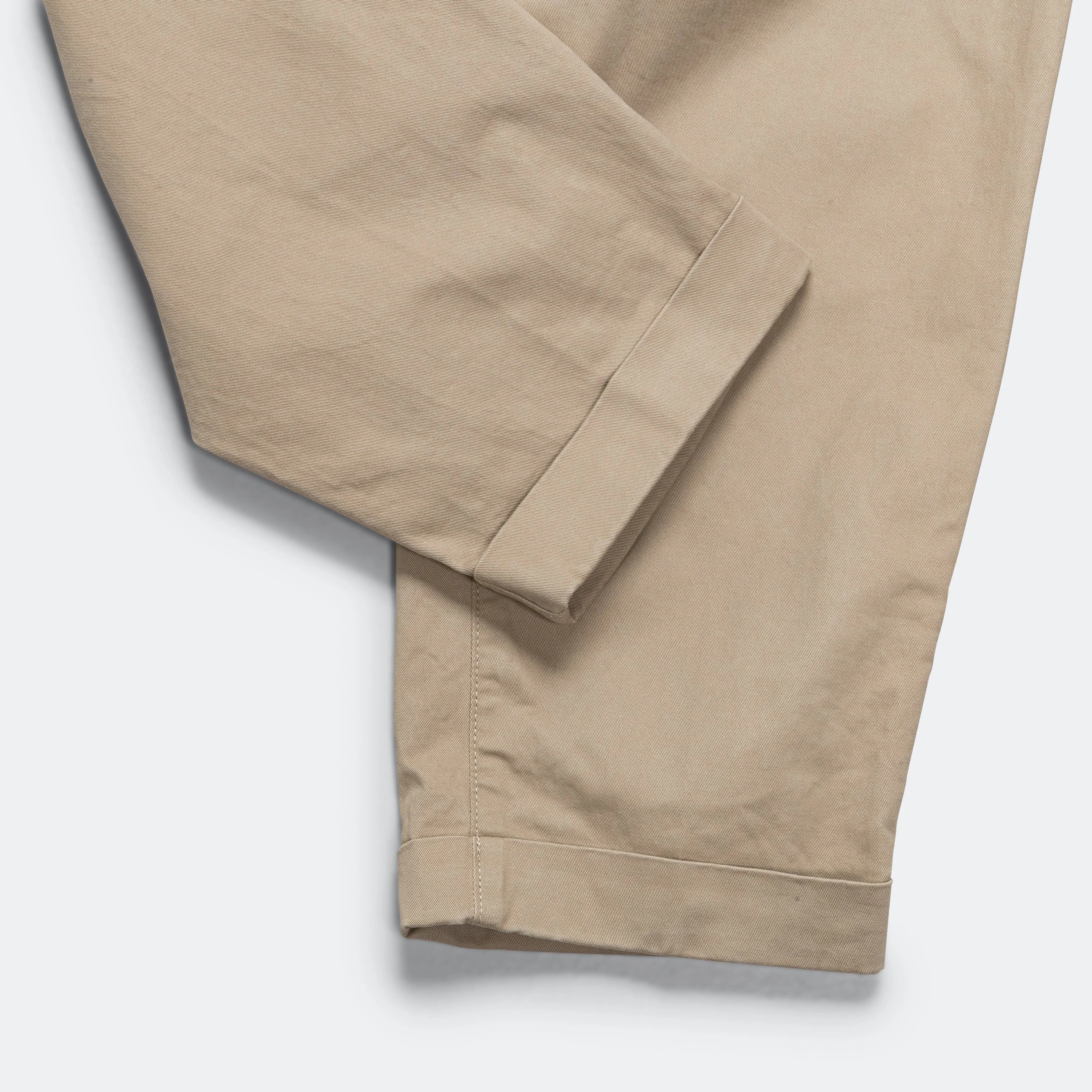 2 Pleats Trousers Twill - Khaki