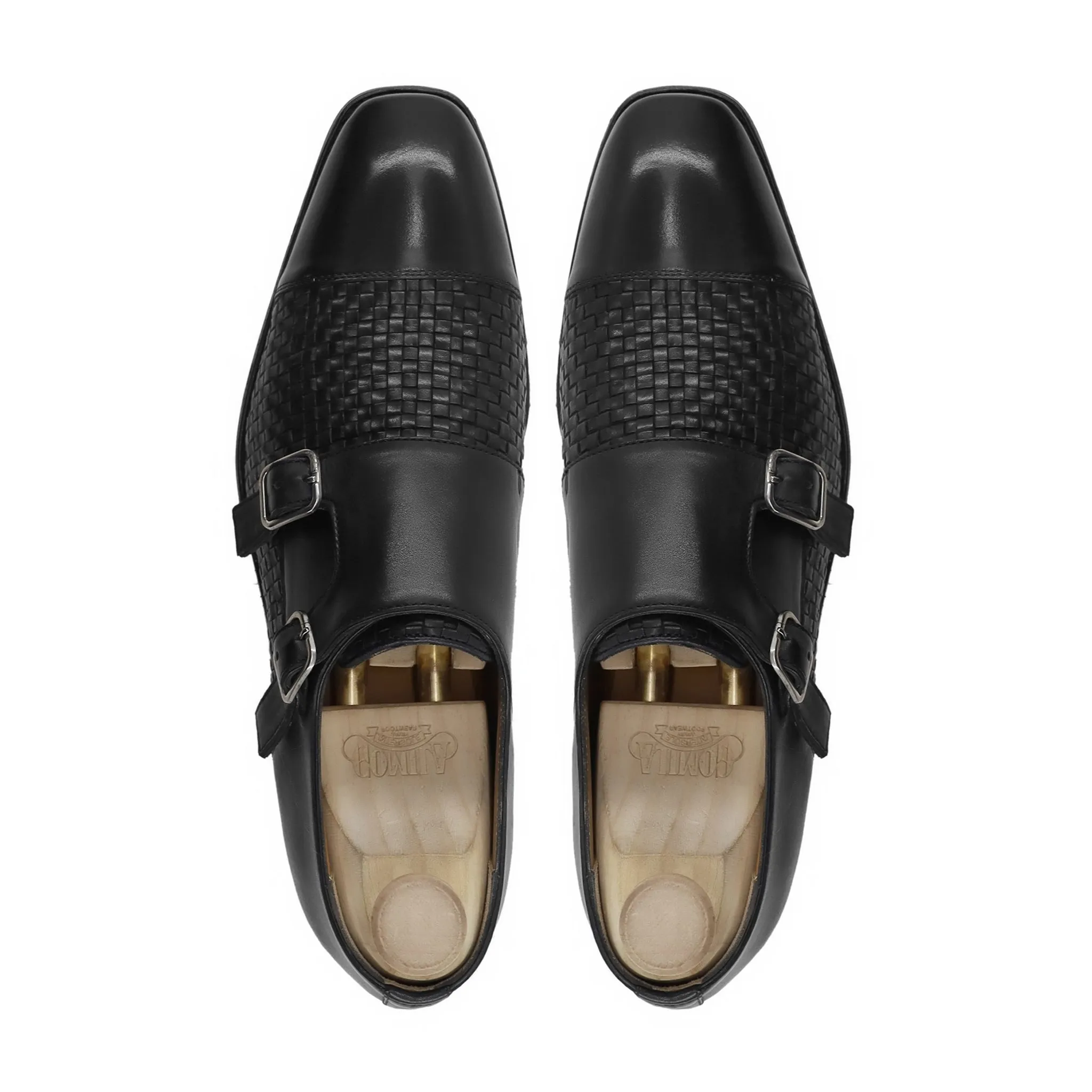 ALINGSAS - BLACK WOVEN DOUBLE MONKSTRAP