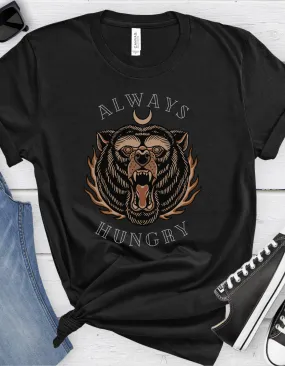 Always Hungry Bear Tattoo T-shirt / Traditional Tattoo Tee Shirt / Punk Rock Clothing Tshirt Rockabilly Psychobilly Freak Goth