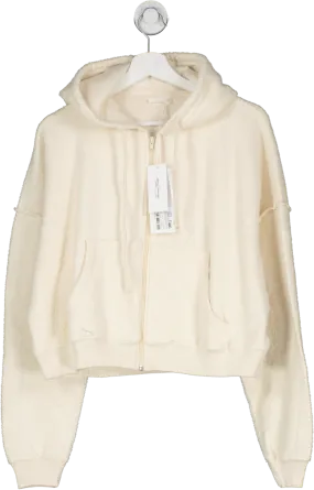 American Vintage Cream 100% Organic Cotton Terry Zip Hoodie UK 10