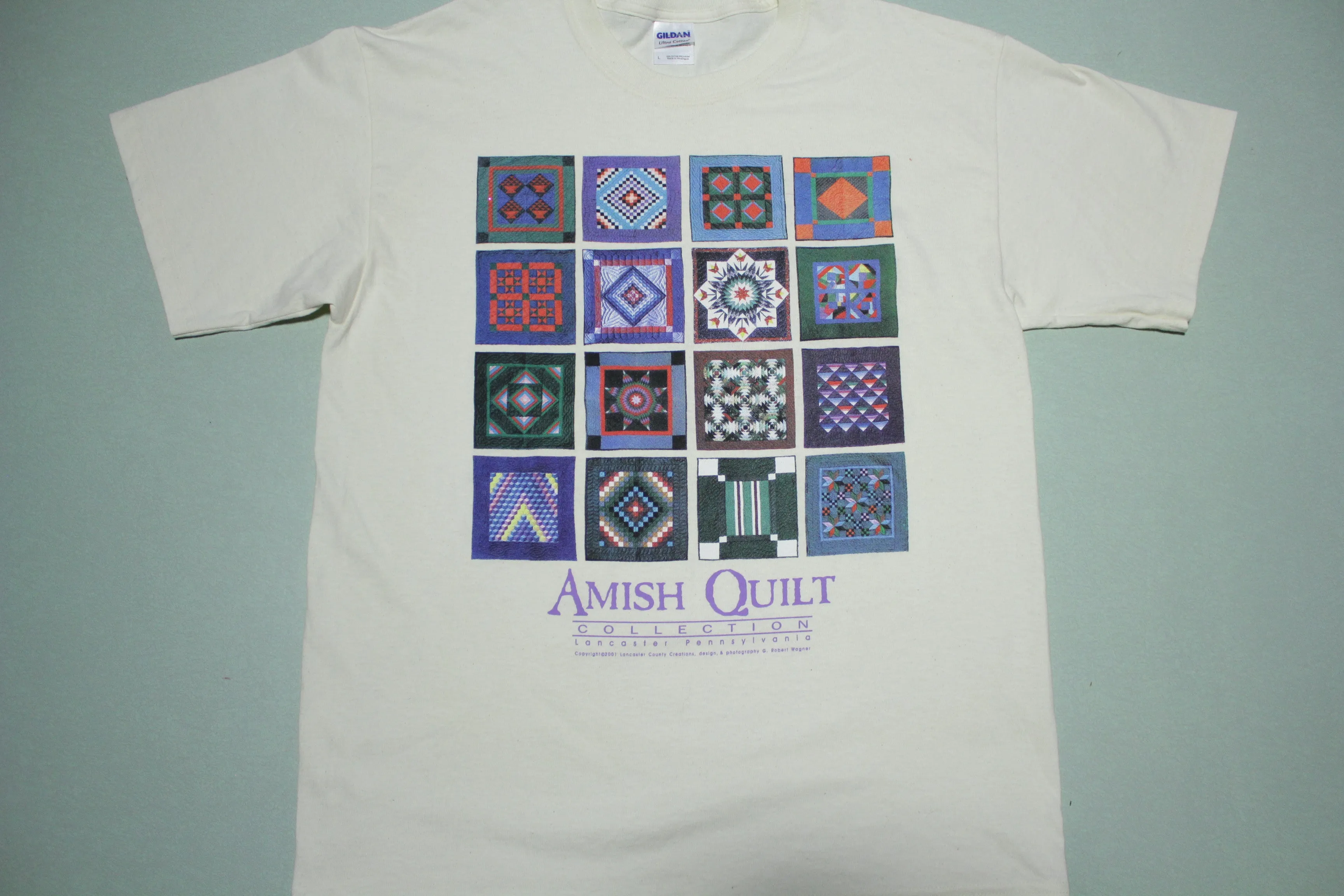 Amish Quilt Collection Lancaster 2001 Vintage T-Shirt