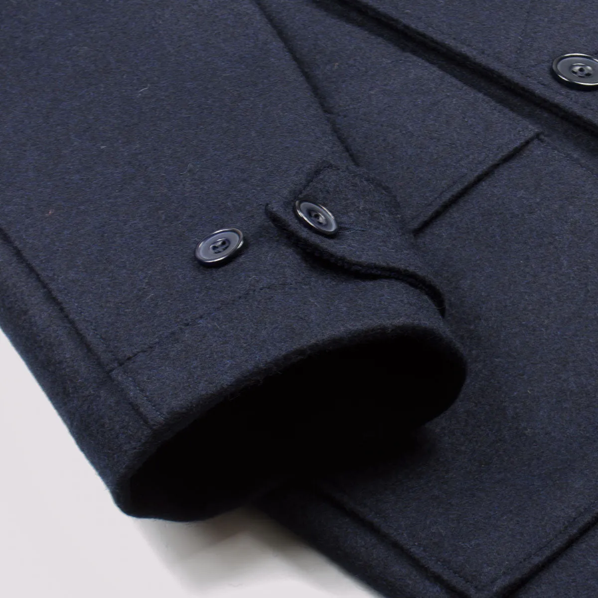 Arpenteur - Kabig Melton Wool Jacket - Navy