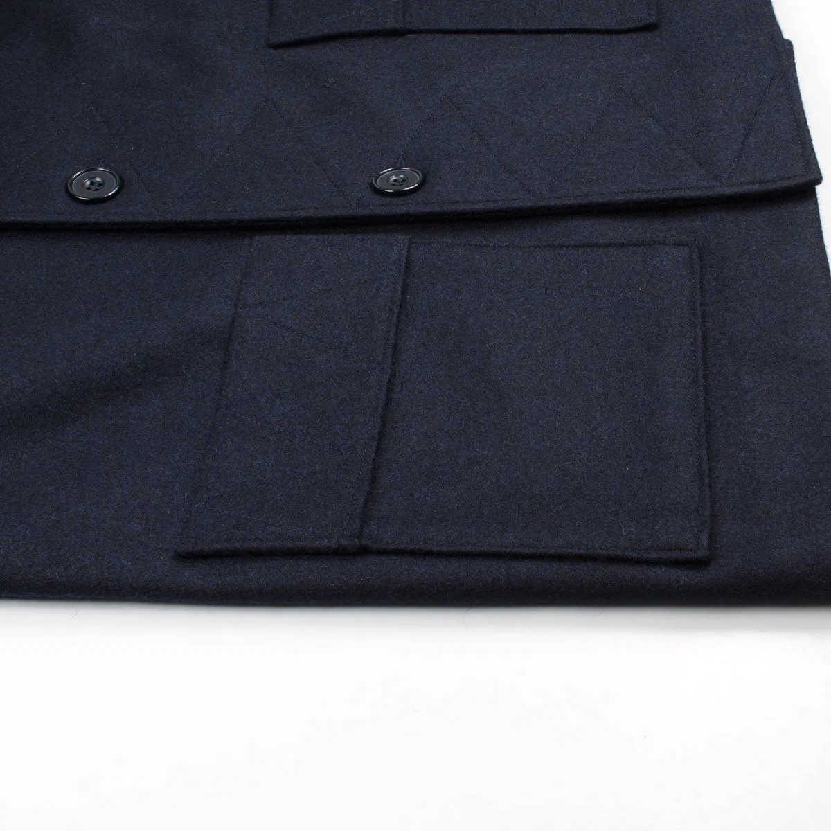 Arpenteur - Kabig Melton Wool Jacket - Navy