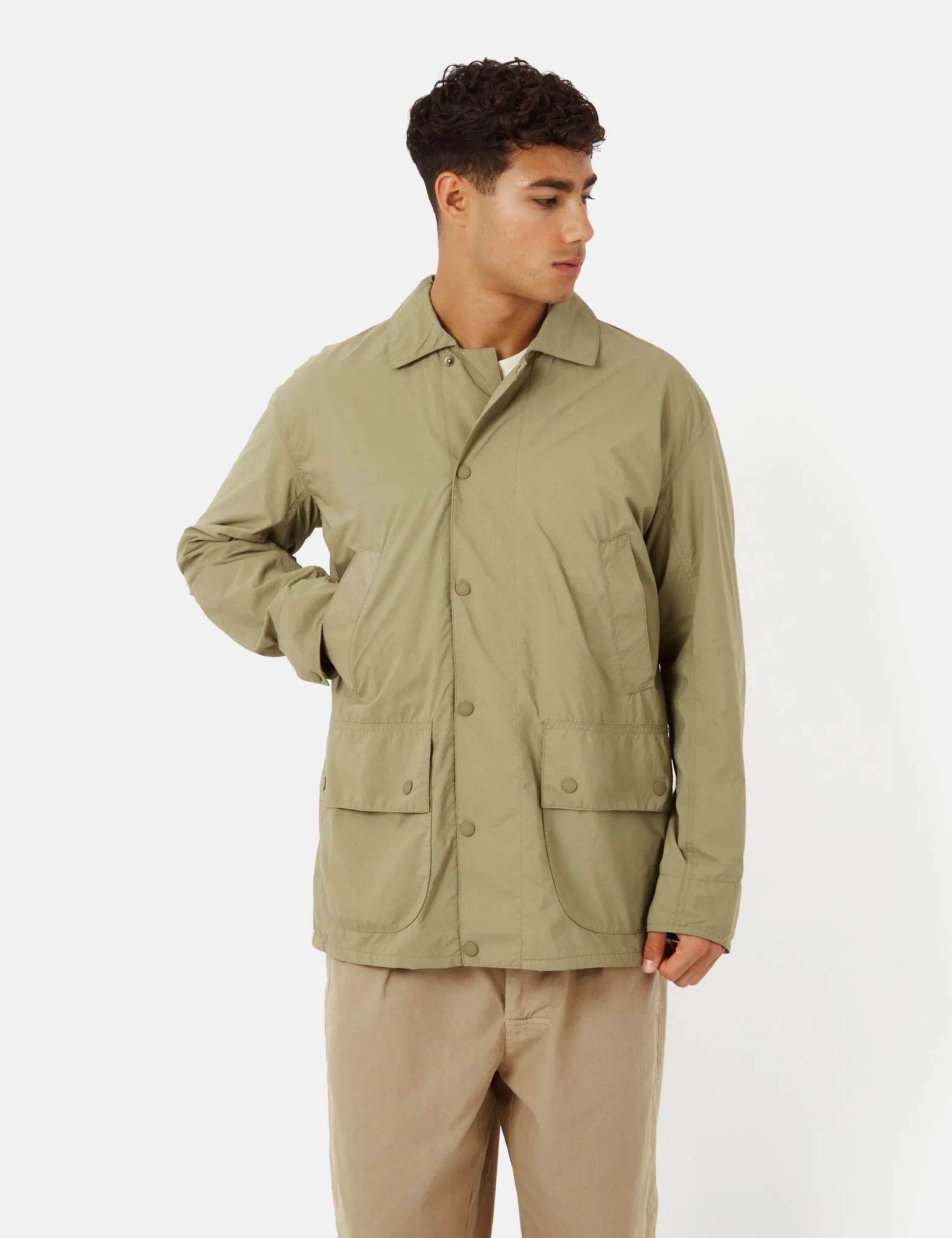 Barbour Kyoto Casual Jacket - Bleached Olive Green