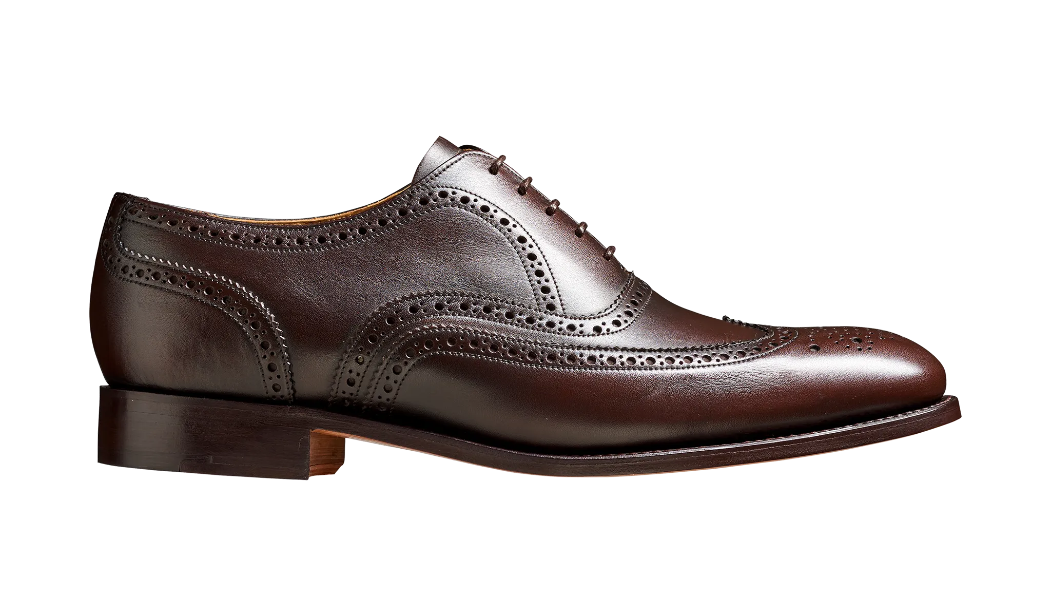 Mens Barker Malton Full Wing Brogue Shoe in Espresso Calf Leather - Classic and Elegant Footwear