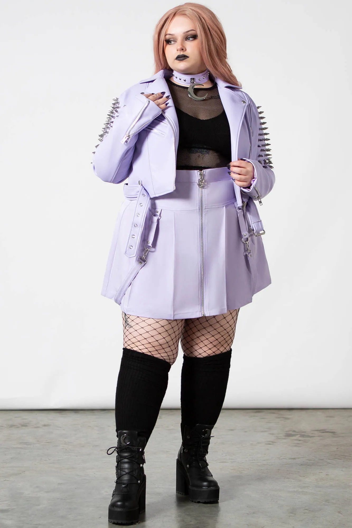 Blaire B*tch Mini Skirt [PASTEL LILAC] [PLUS]