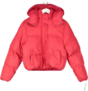 Brave Soul Red Bunny Hooded Puffer Jacket UK 8