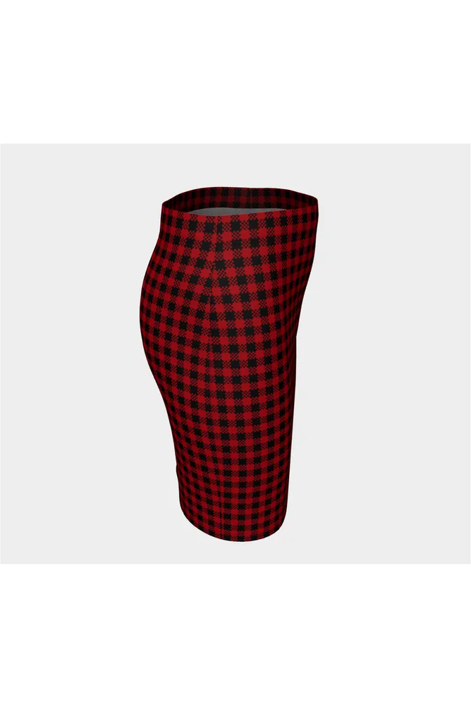 Checkered Chic Fitted Skirt