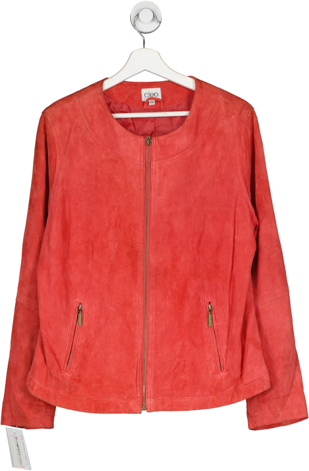 cleo Red Zip Up Jacket UK L