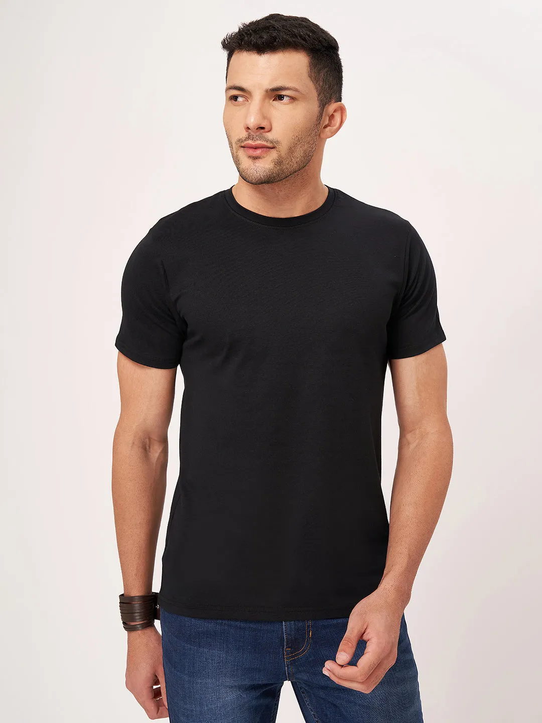 Dark Black Half Sleeve T-shirt