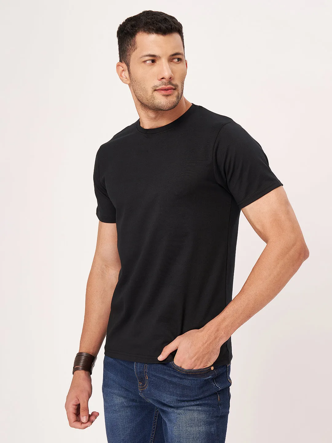 Dark Black Half Sleeve T-shirt