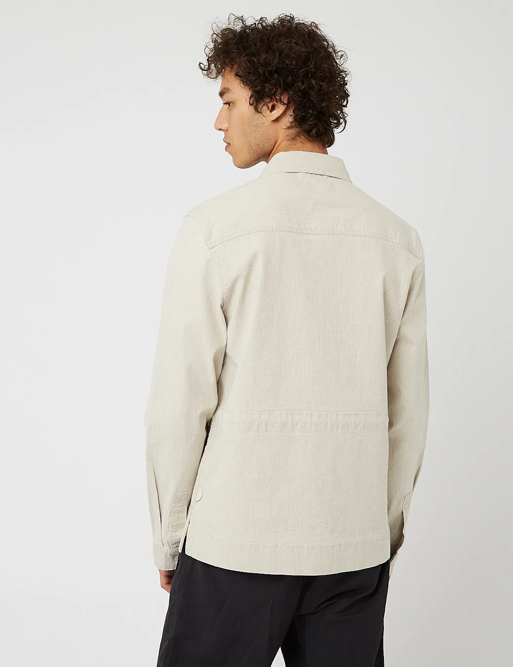 Folk Plinth Assembly Jacket - Slubby Natural Ripstop