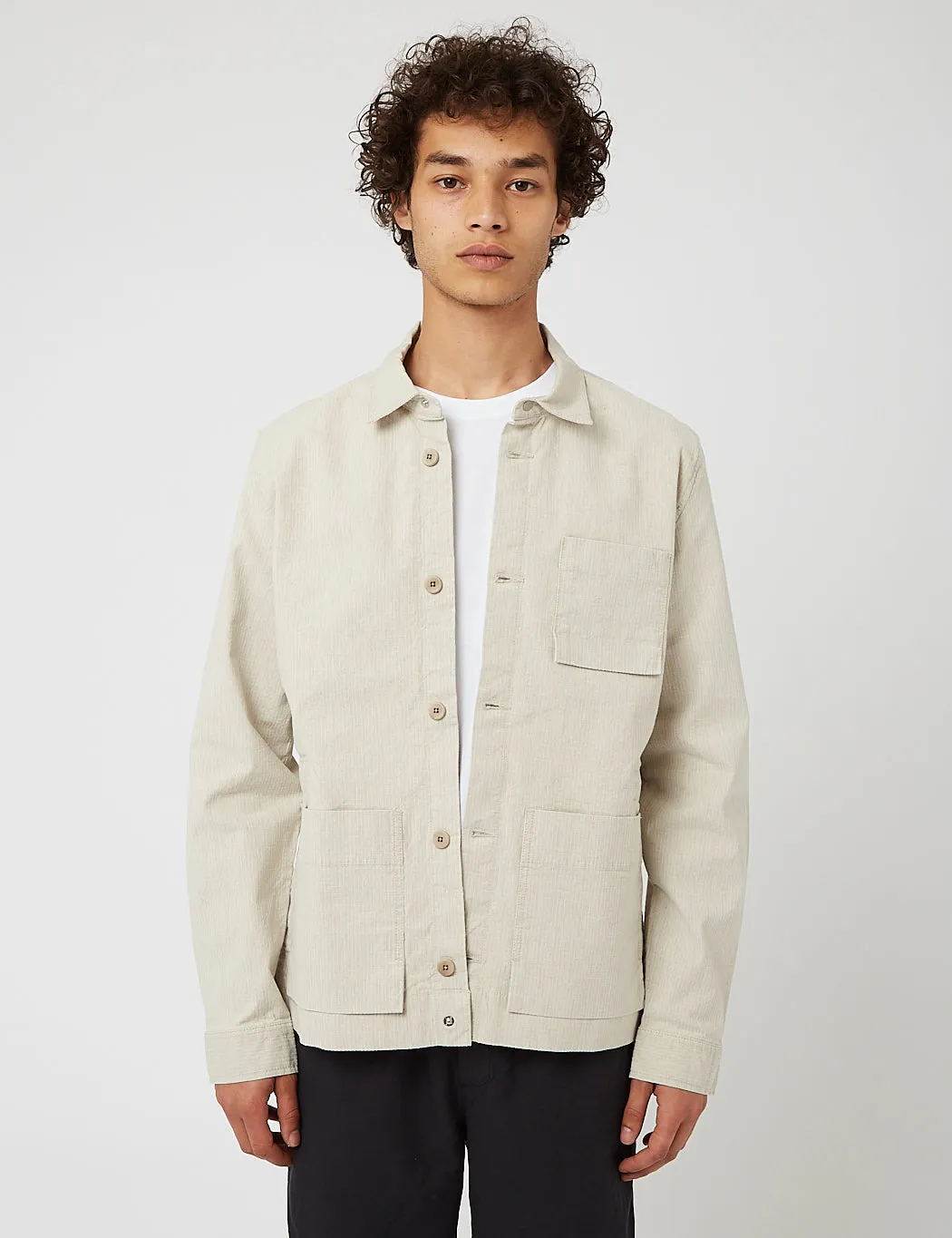 Folk Plinth Assembly Jacket - Slubby Natural Ripstop