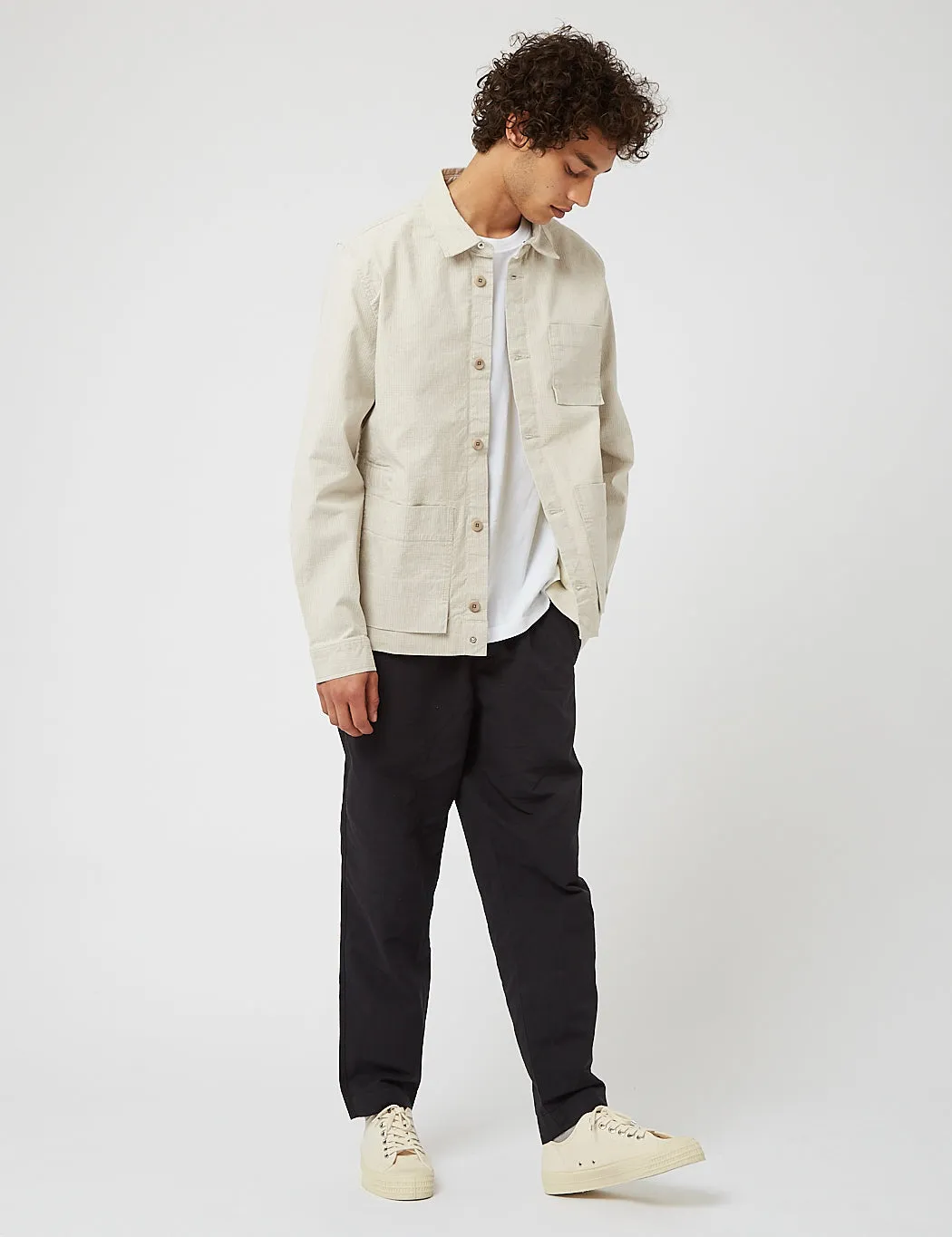 Folk Plinth Assembly Jacket - Slubby Natural Ripstop