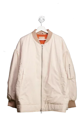 Free People Cream Ivory Becca Bomber Jacket UK M