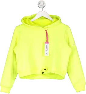 GHX Style Yellow Luminous Cropped Hoodie UK XS