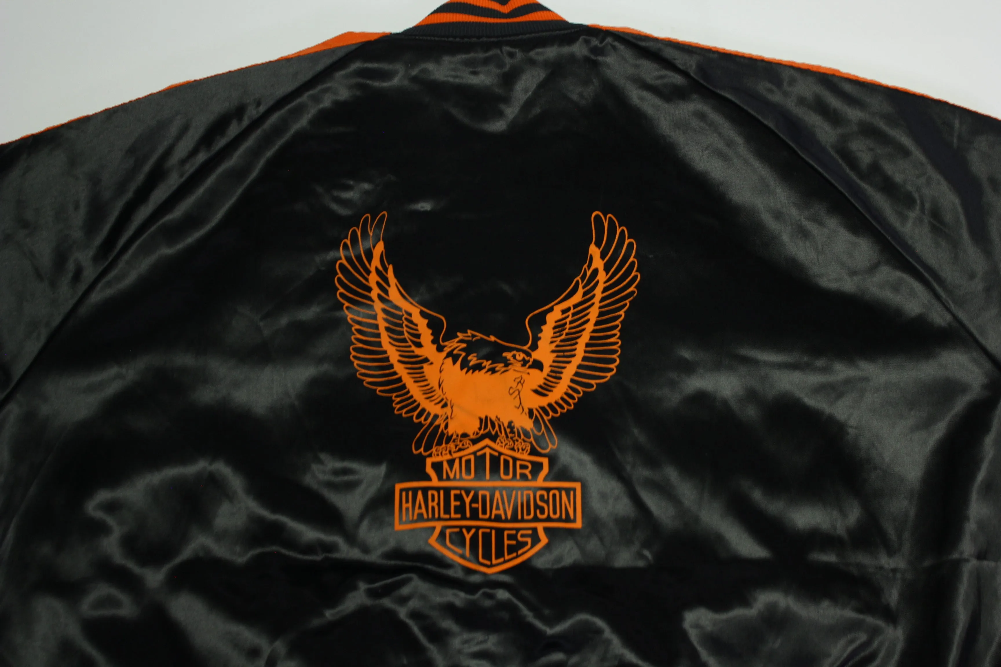 Harley Davidson Motorcycles Vintage 70's 80's AMF Bomber Satin Riding Jacket