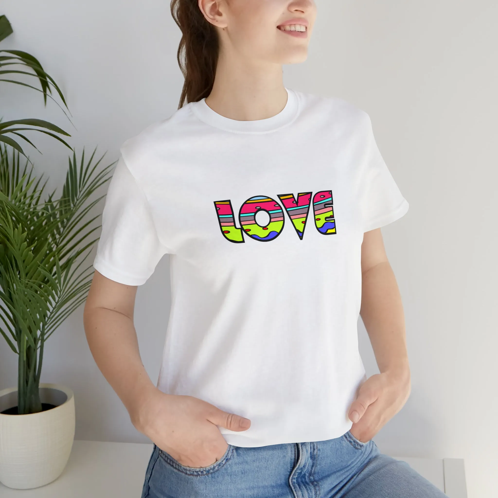 Hippie Love Unisex Jersey Short Sleeve Tee