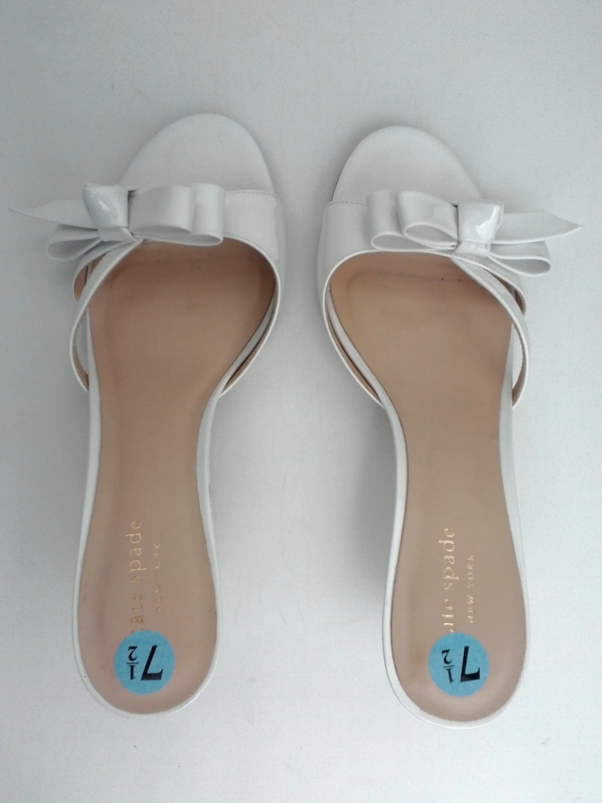 Kate Spade NEW YORK White Leather Mule Size 7.5