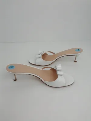 Kate Spade NEW YORK White Leather Mule Size 7.5