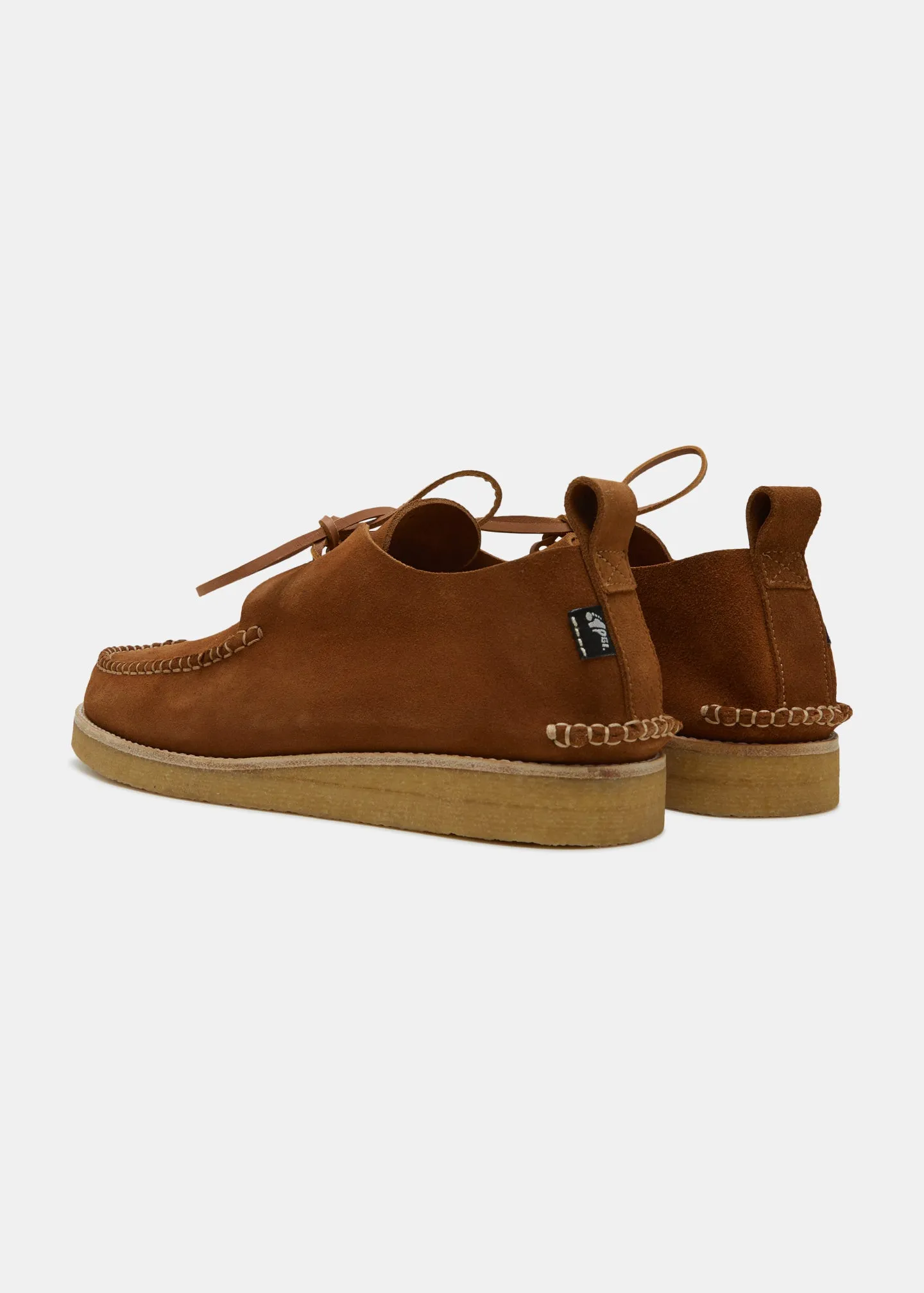 Lawson Suede Moccasin Shoe On Crepe Outsole - Cola Brown