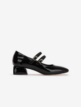 Lizbeth Vegan Leather Mary Jane Shoes | Black