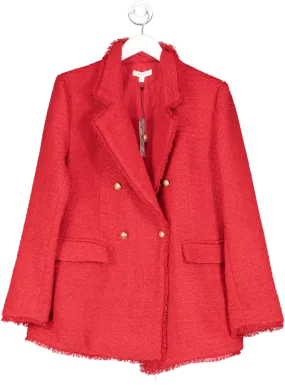 Monsoon Red Rubi Tweed Jacket UK L