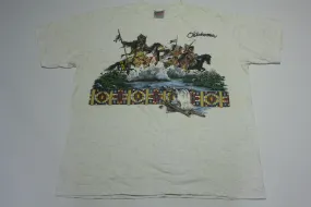 Oklahoma 1994 Image West Tribal Native American Vintage 90's Oneita USA Tourist T-Shirt