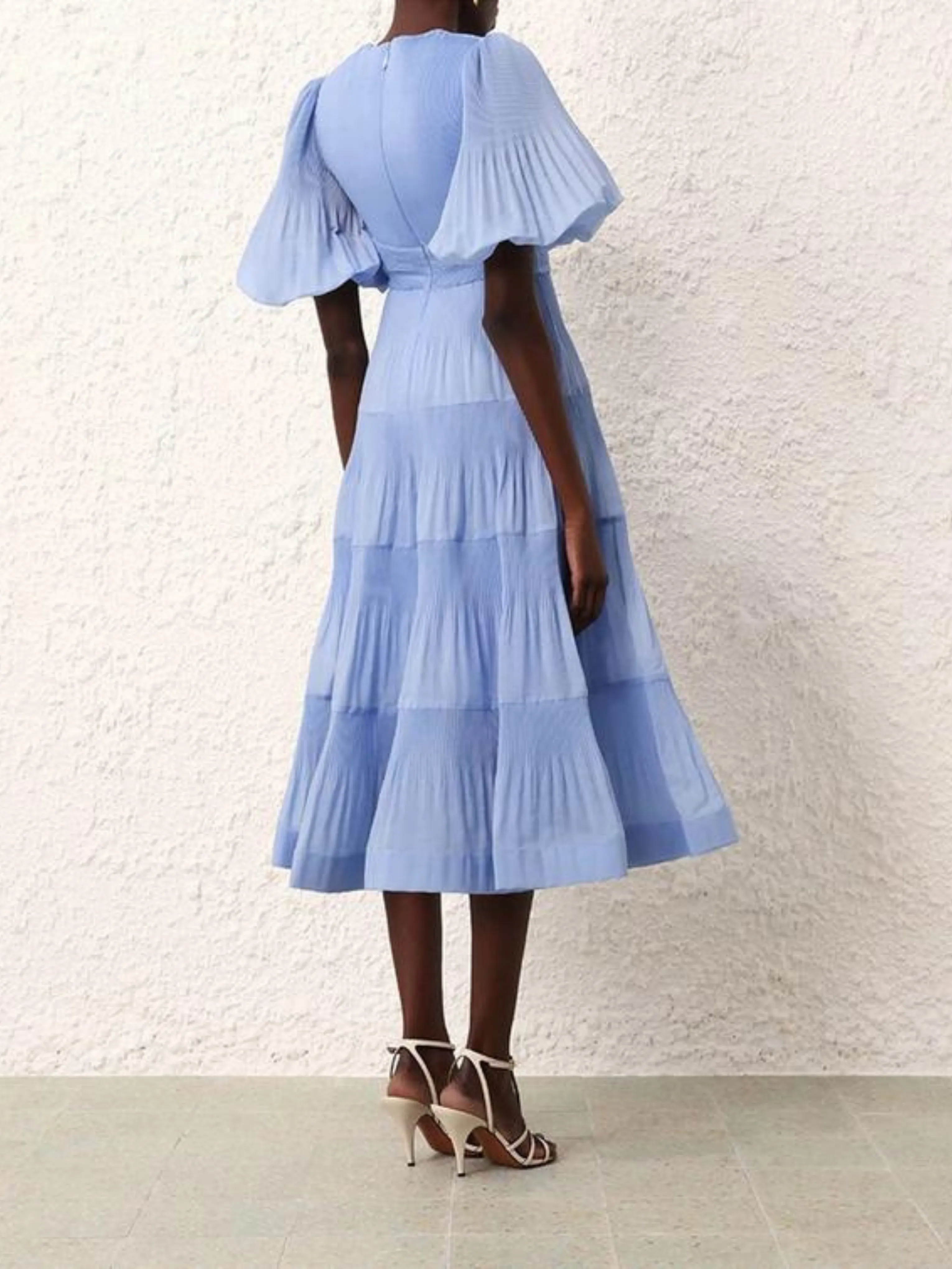 Pleated Midi Dress