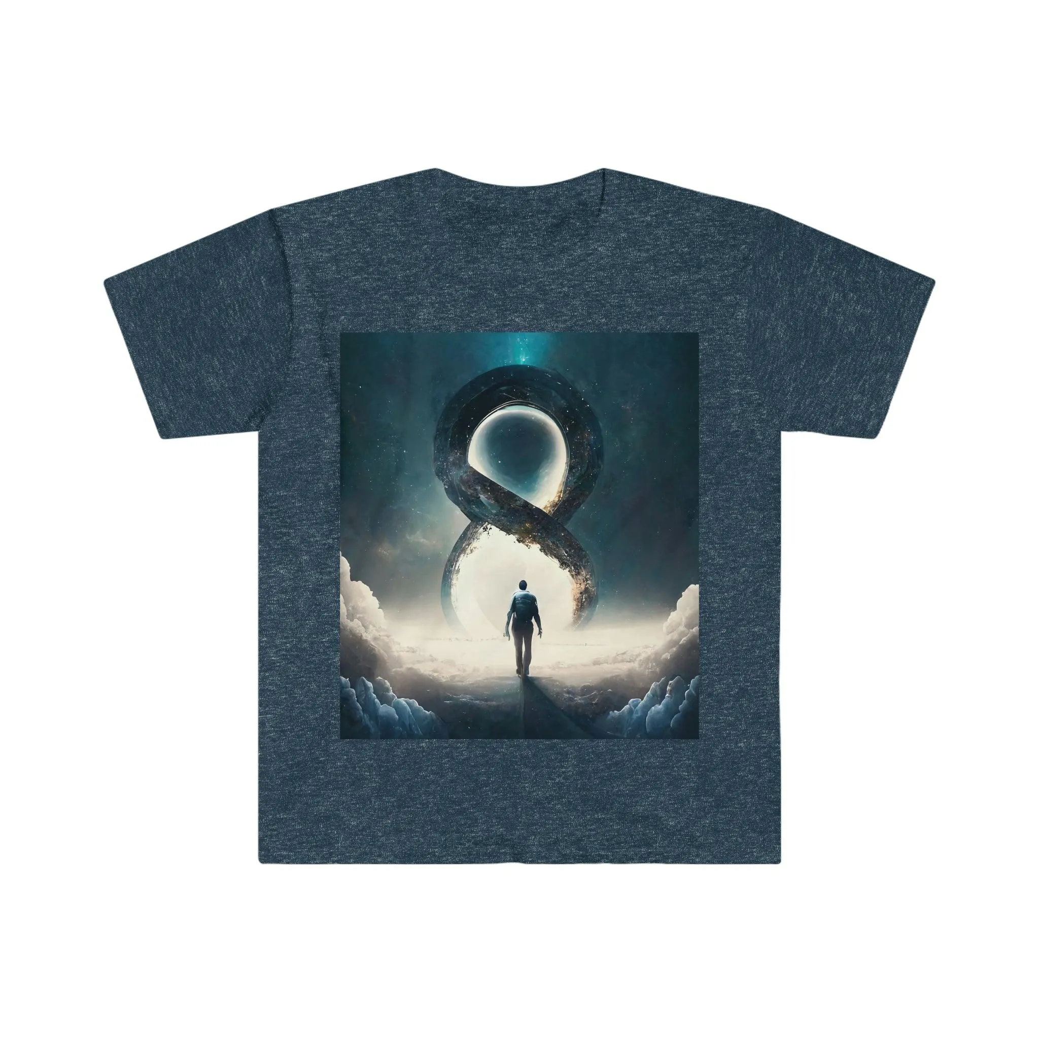 Psychedelic Ai Art Men's and Women's Unisex Soft Style T-Shirt for Festival and Street Wear Infinity to the Infinity v6