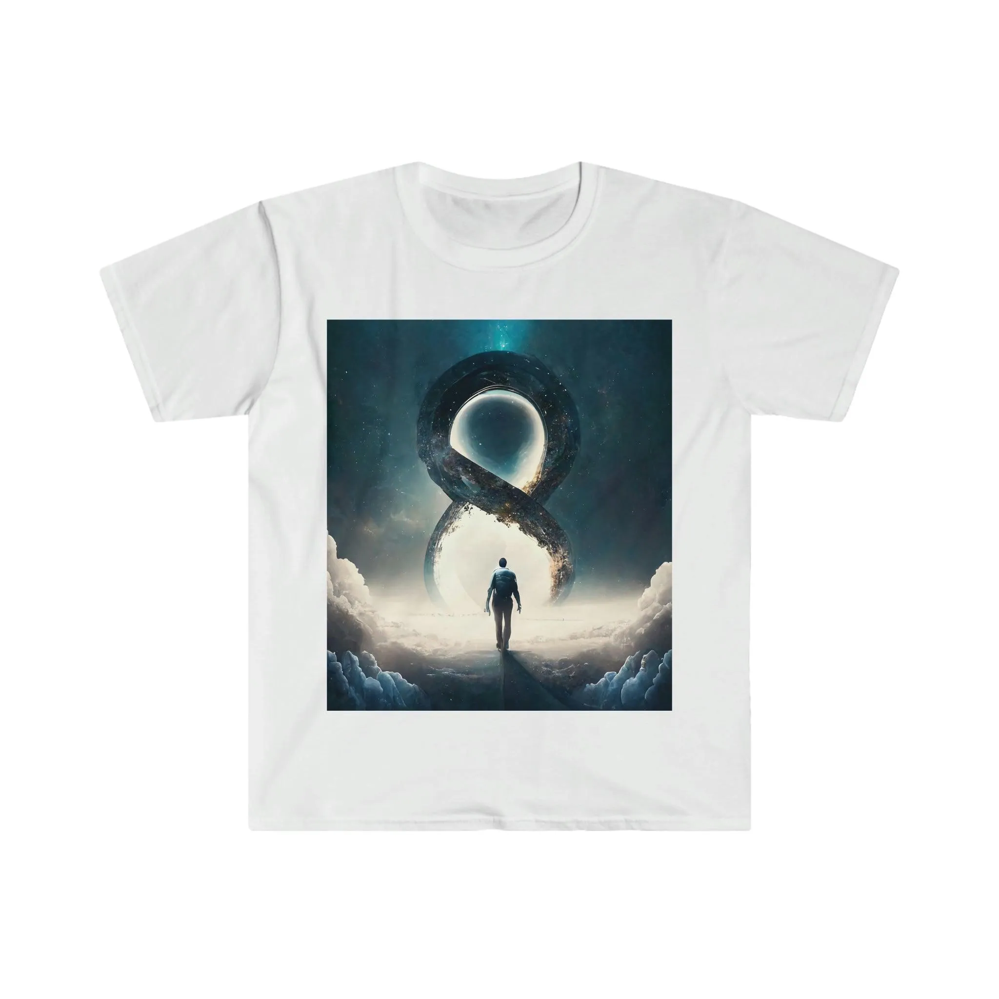 Psychedelic Ai Art Men's and Women's Unisex Soft Style T-Shirt for Festival and Street Wear Infinity to the Infinity v6