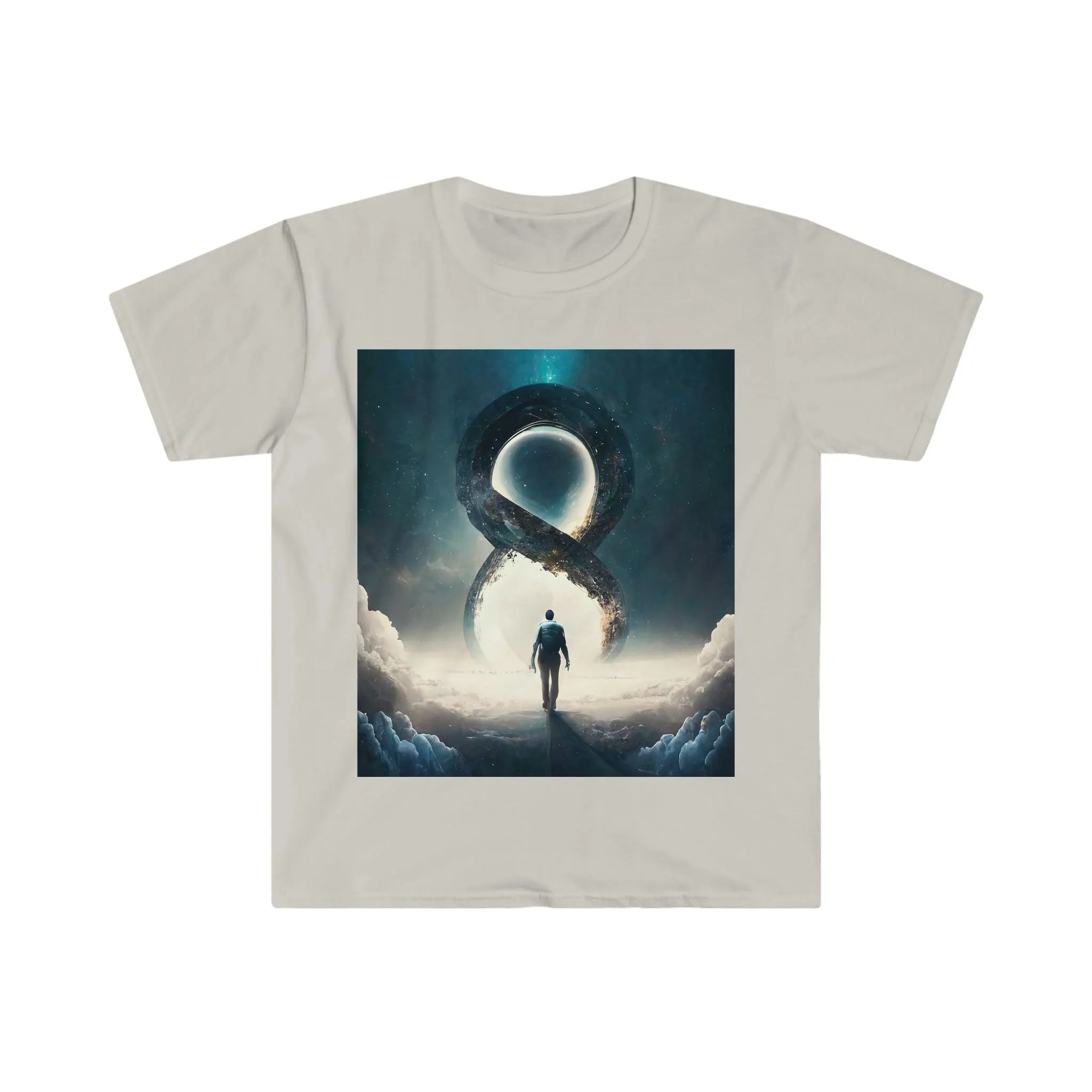 Psychedelic Ai Art Men's and Women's Unisex Soft Style T-Shirt for Festival and Street Wear Infinity to the Infinity v6