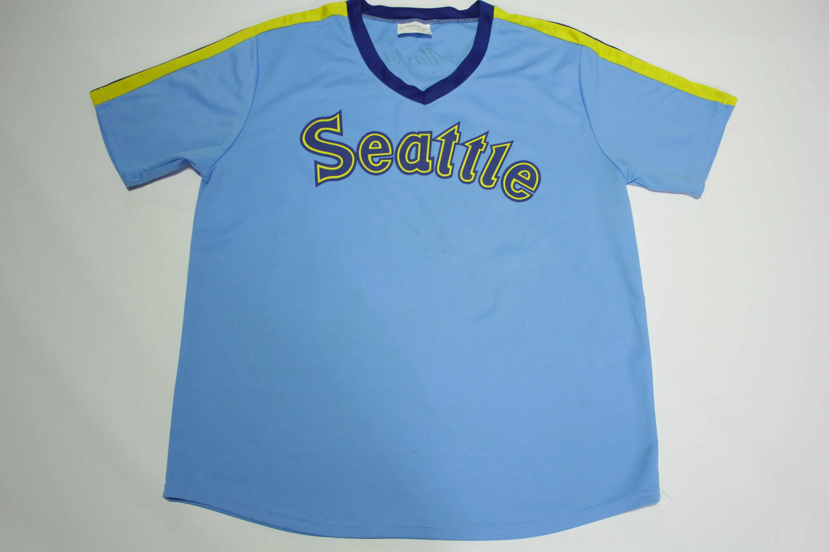 Seattle Mariners Throwback Alaska Airlines Baseball Polyester Jersey all