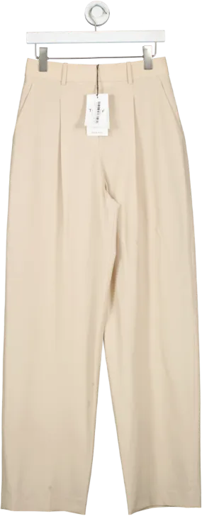 Theory Beige Pleated Trouser UK 6